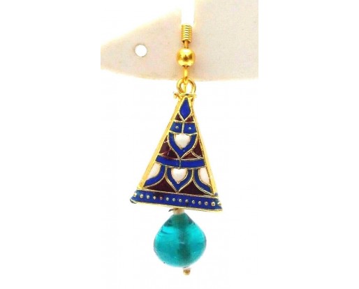 Meenakari Minakari Enamel Jhumka Jhumki Handmade Earring Jewelry Chandelier A131